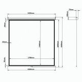 Проекционный матовый настенный экран Brauberg Wall 180*180 см