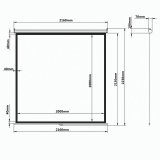 Проекционный матовый настенный экран Brauberg Wall 200*200 см
