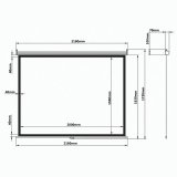 Проекционный матовый настенный экран Brauberg Wall 150*200 см