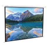 Проекционный настенный экран с электроприводом Brauberg Moto 180*240 см