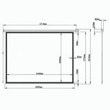 Проекционный настенный экран с электроприводом Brauberg Moto 180*240 см
