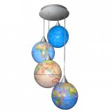 Потолочный глобус-люстра "Премиум" хром, 4 лампы