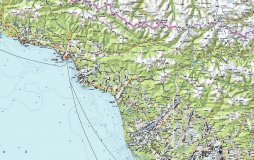 Рельефная карта Кавказа на жесткой основе 130х195 см