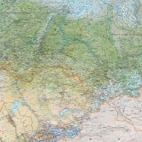 Карта России и сопредельных государств комплексная, 115 х 182 см