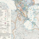 Карта России и сопредельных государств. Пути транспортировки нефти и нефтепродуктов. 250х150 см