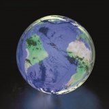 Надувной глобус-мяч Земля с подсветкой 31045 BW, d=61 см
