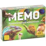 Игра настольная Нескучные игры "Мемо. Удивительные животные", 50 карточек