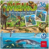 Игра настольная Hatber "Эра динозавров", мемо, 36 карточек