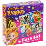 Набор пазлов Origami "Сказочный патруль. Волшебные подружки" 4 в 1 (9, 16, 25, 36 элементов), с наклейками