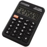 Калькулятор карманный Citizen LC-110NR 8 разрядов питание от батарейки 58*88*11мм, черный
