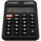 Калькулятор карманный Citizen LC-110NR 8 разрядов питание от батарейки 58*88*11мм, черный
