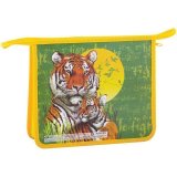 Папка для тетрадей 2 отделения А5 ArtSpace "Дикие кошки. Тигры", пластик, на молнии