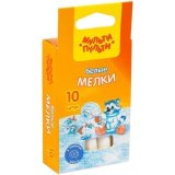 Набор белого мела Мульти-Пульти "Енот на Северном полюсе", круглый, 10 штук
