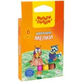 Набор цветного мела Мульти-Пульти "Енот на опушке леса", круглый, 6 цветов