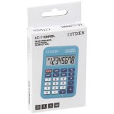 Калькулятор карманный Citizen LC-110NRBL 8 разрядов питание от батарейки 88*58*11мм, голубой
