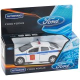 Машина игрушечная "FORD FOCUS" полиция, 1:36, инерционный механизм, картонная коробка