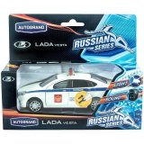 Машина игрушечная "LADA VESTA", 1:36, силовые структуры, со светом фар, звуком, ассорти, кар. короб.