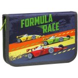 Пенал 1 отделение, 200*140*40 Berlingo "Formula race", откидная секция, с наполнением,полиэстер