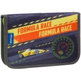 Пенал 1 отделение, 200*140*40 Berlingo "Formula race", откидная секция, с наполнением,полиэстер