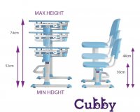 Комплект растущая парта и стул-трансформер Lupin WB Cubby