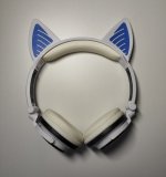 Светящиеся наушники "Ушки кошки" с подсветкой и Bluetooth, белые