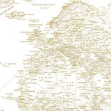 Скатерть "Карта Мира в морском стиле" белая с золотом, 220*145 см