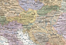 Скатерть непромокаемая "Карта Европы в стиле ретро" 120*145 см