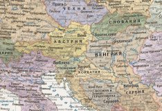 Скатерть "Карта Европы в стиле ретро" 220*145 см