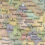 Подтарельник ребристый "Карта России в стиле ретро"