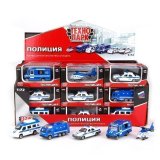 Машина игрушечная Технопарк "Полиция", металл., 1:72, ассорти