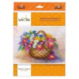 Набор для творчества Woolla "Шерстяная акварель. Корзина с цветами", 30*21см