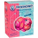 Набор для росписи фигурки из керамики Игрографика с акриловыми красками "Кролик"