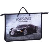 Папка с ручками А4 ArtSpace "Motor sport" пластик, ручка шнурок, на молнии, 75мм