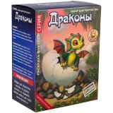 Набор для росписи фигурки из керамики Игрографика с акриловыми красками "Дракон малыш"