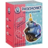 Набор для росписи фигурки из керамики Игрографика с акриловыми красками "Копилка. Мышь на мешке"