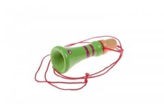 Деревянный свисток-дудочка на шнурке, зеленый DE 0533