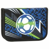 Пенал TIGER FAMILY с наполнением, 1 отделение, откидная планка, 23 предмета, "Striking Football", 20х14х4 см, 