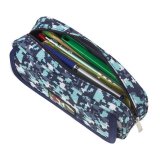 Пенал BRAUBERG для мальчиков, 1 отделение, органайзер, мягкий, "Military", синий, 21х5х9 см, 228991