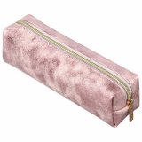Пенал-косметичка BRAUBERG, экокожа, Luxury, с эффектом позолоты, розовый, 21х5х6 см, 228997