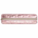 Пенал-косметичка BRAUBERG, экокожа, Luxury, с эффектом позолоты, розовый, 21х5х6 см, 228997