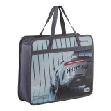 Папка на молнии с ручками BRAUBERG, А4, 1 отделение, пластик, молния сверху, "WhiteCar", 75 мм, 228158