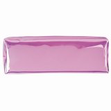 Пенал-косметичка ЮНЛАНДИЯ, мягкий, полупрозрачный "Glossy", розовый, 20х5х6 см, 228984