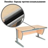 Стол-парта регулируемый ДЭМИ СУТ.15, 1200х610х530-815 мм, серый металлический каркас, ЛДСП, клен