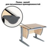 Стол-парта регулируемый "Дэми" СУТ.14, 750х610х530-815 мм, серый металлический каркас, ЛДСП, клен