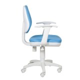 Кресло CH-W356AXSN с подлокотниками, голубое, пластик белый, CH-W356AXSN/15