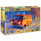 Модель для склеивания АВТО Пожарная служба УАЗ "3909", масштаб 1:43, ЗВЕЗДА, 43001