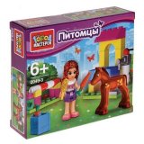 Конструктор "Питомцы", 56 деталей, ассорти, в дисплее, ГОРОД МАСТЕРОВ, LL-2049-R, 228648