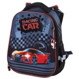 Ранец с эргономичной спинкой BRAUBERG PREMIUM "Racing car" 228781