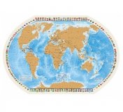 Настольная скретч-карта Мира в тубусе, 90*58