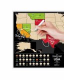 Скретч-карта США Travel Map USA Black 40*60 см